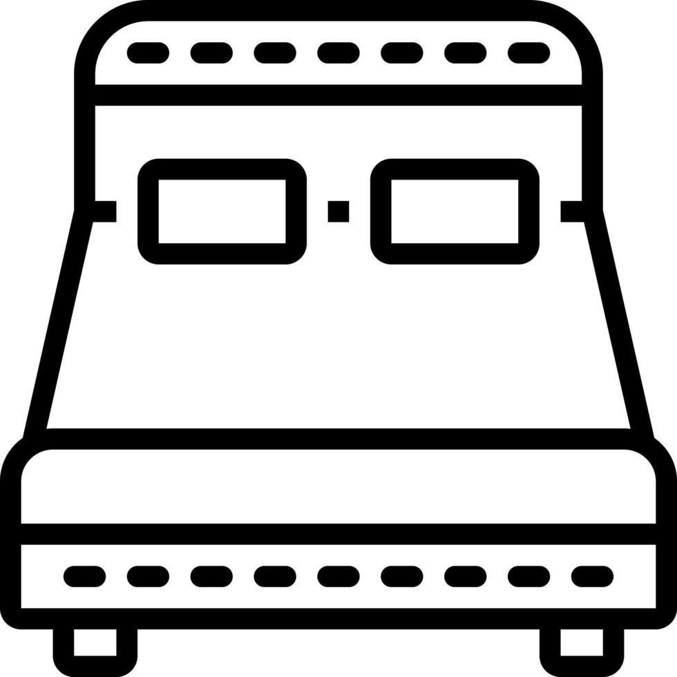 line icon for bed vector