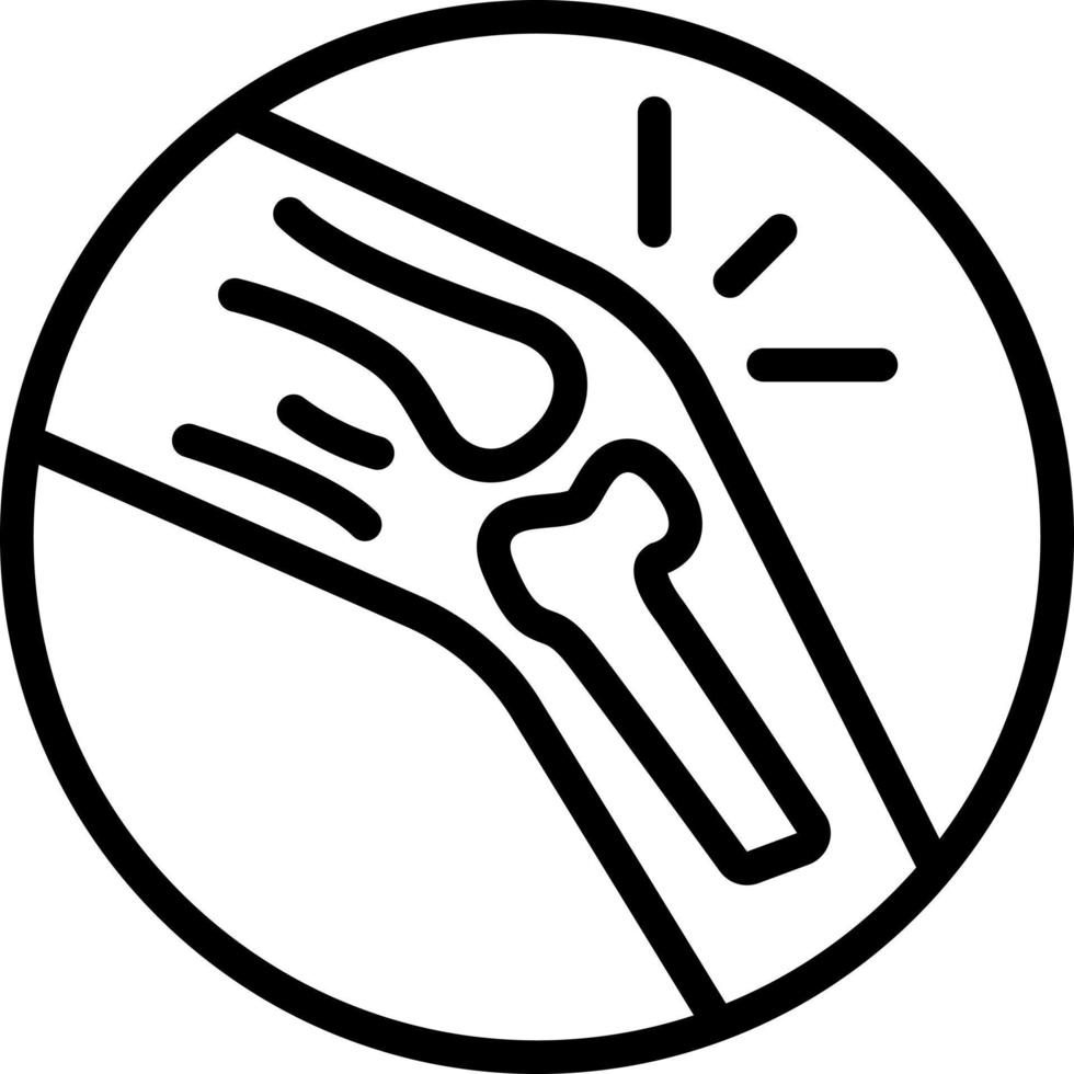line icon for knee vector
