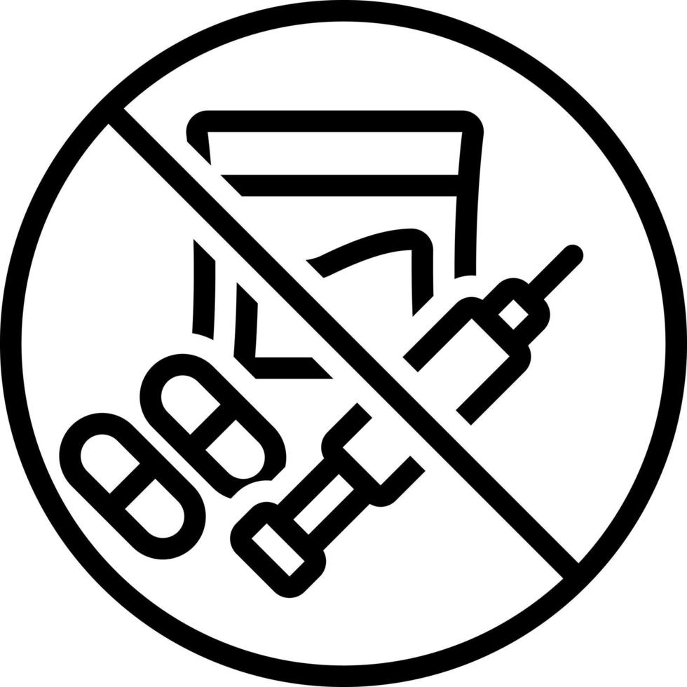 line icon for illegal vector