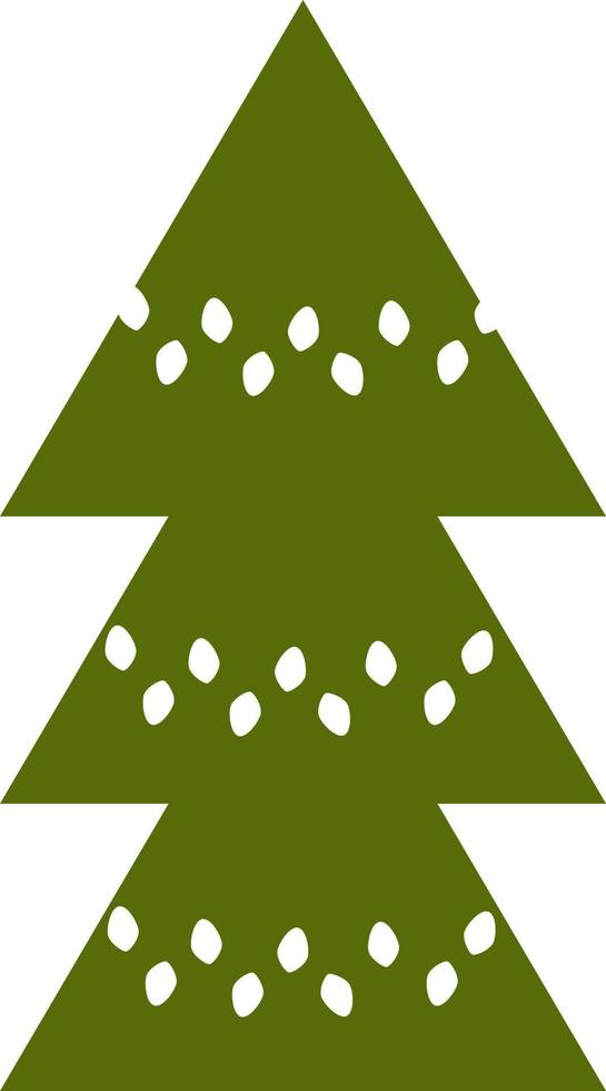 Christmas tree in lights. vector