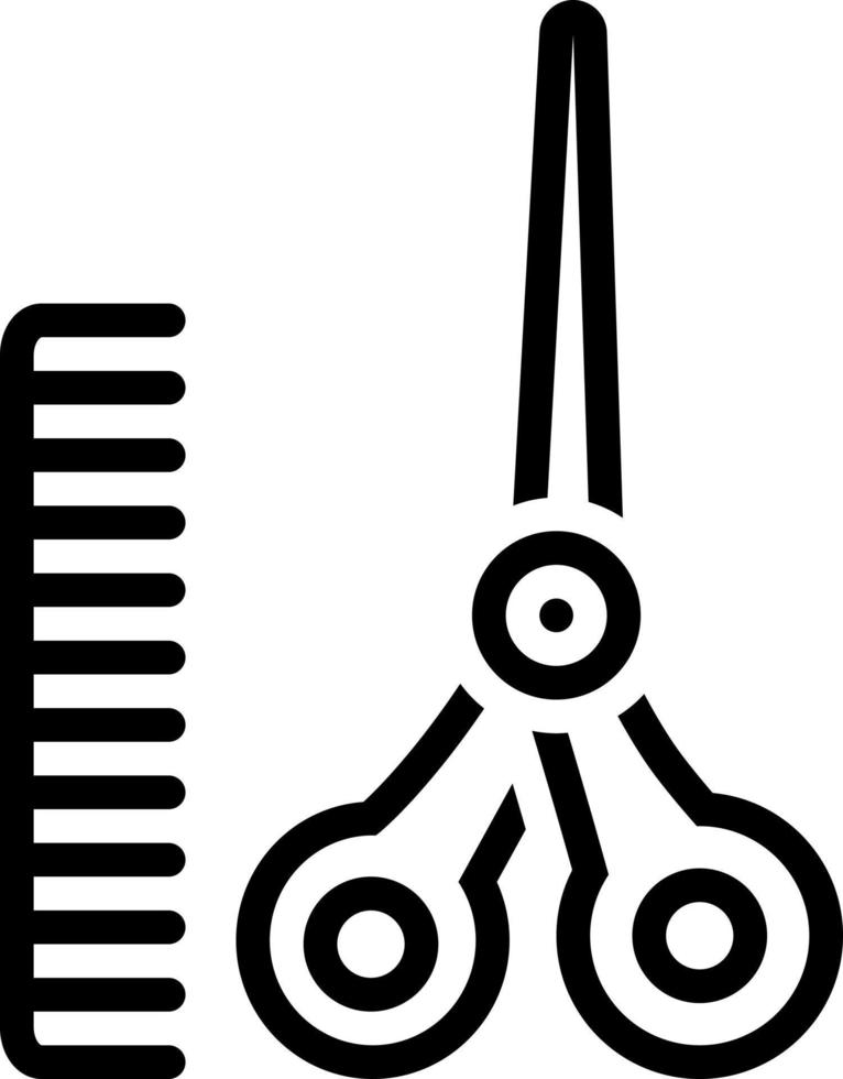 icono de línea para peluquería vector