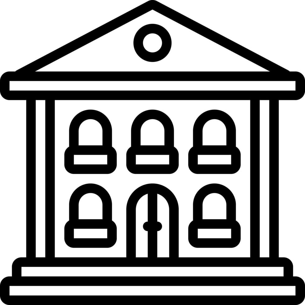 line icon for bank vector