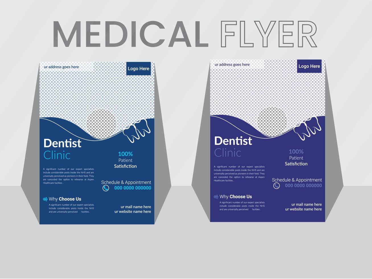 Medical healthcare flyer design template, vector poster design layout.