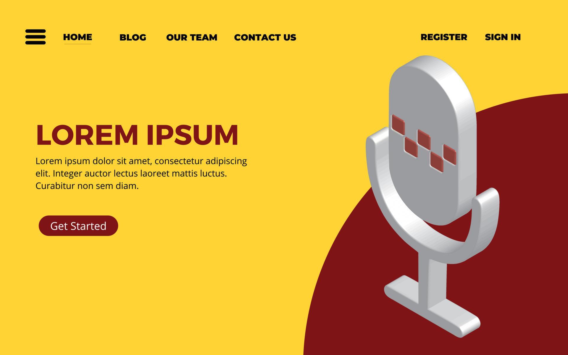 Simple Website Header Design Templates 13075525 Vector Art at Vecteezy