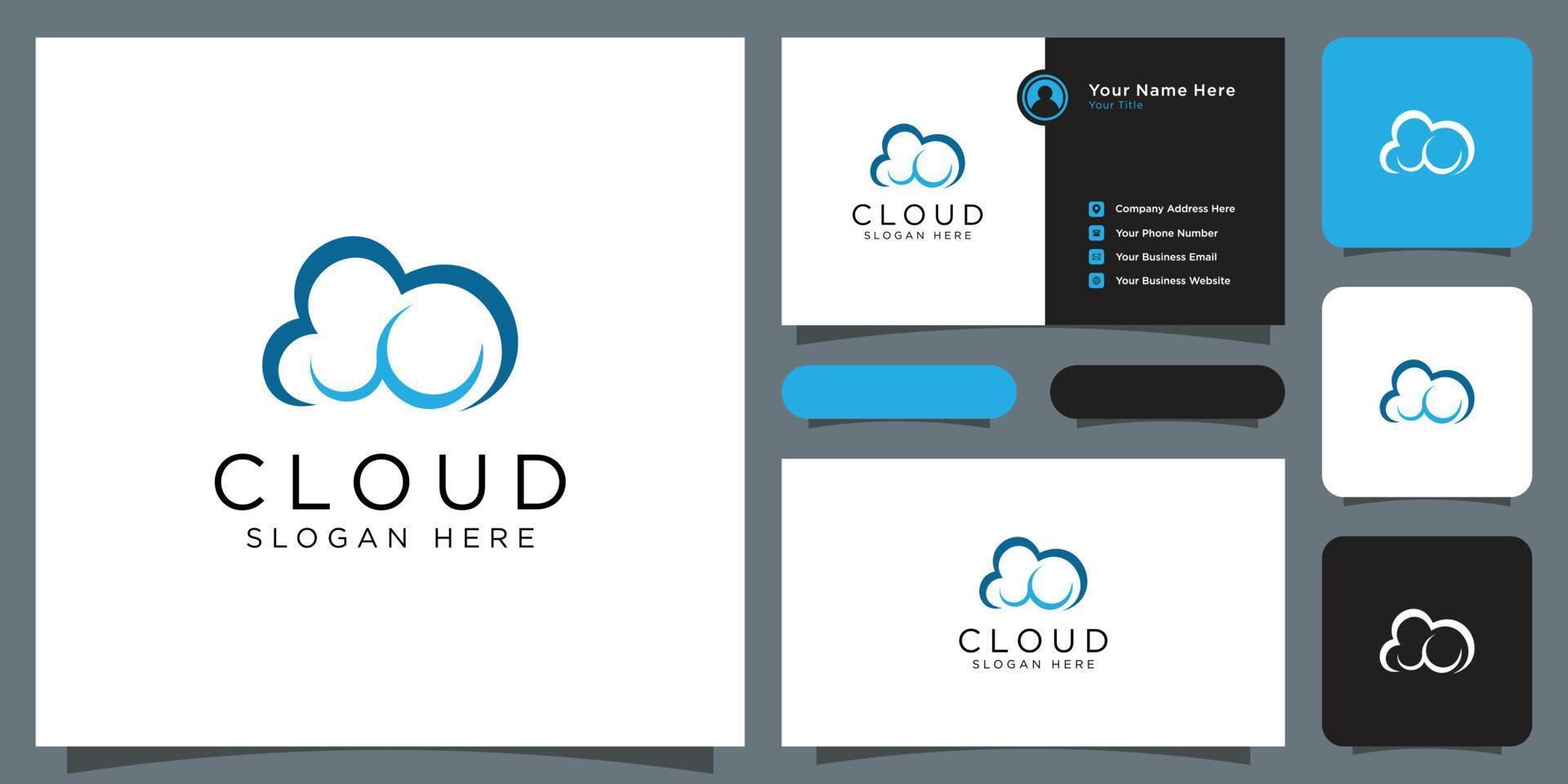 cloud logo vector template design