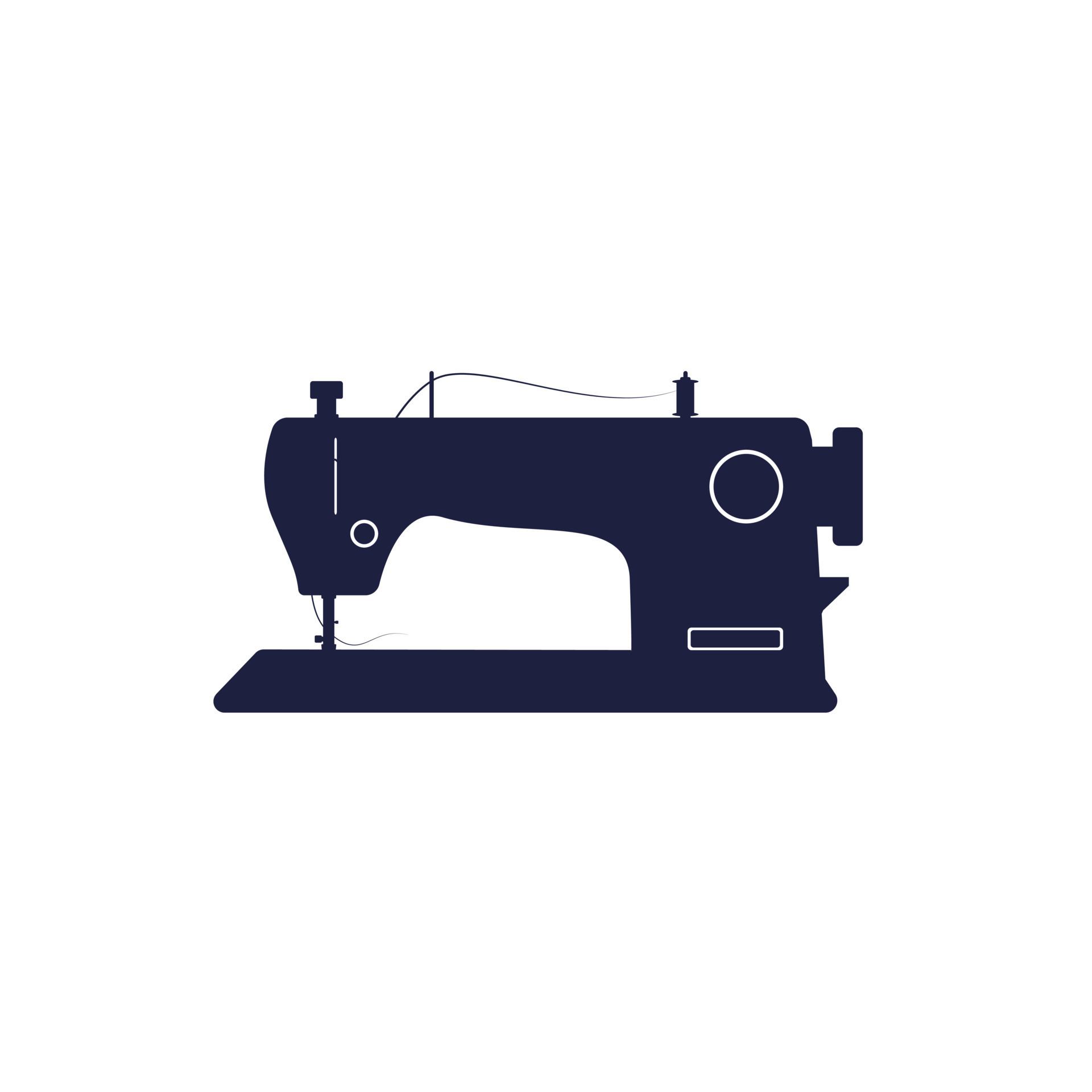 Sew machine icon. Simple illustration of sew machine icon for web