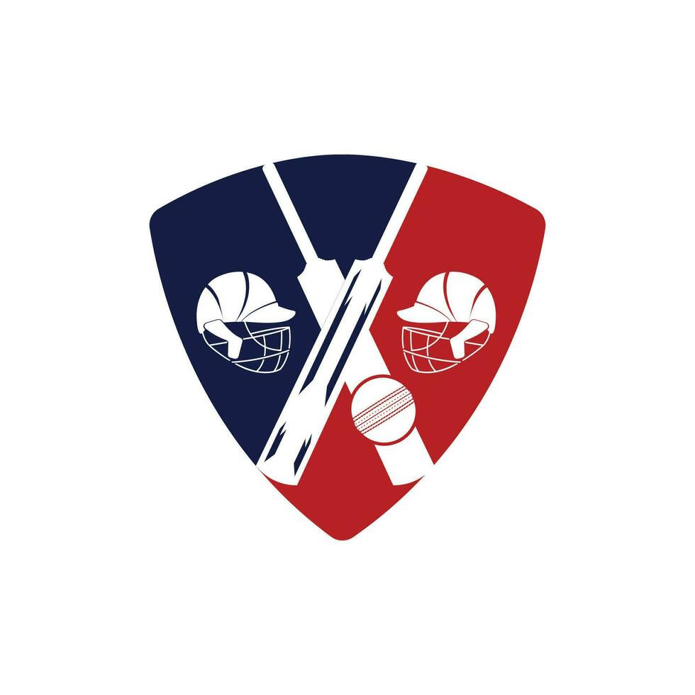 diseño del logotipo del vector del equipo de críquet. logotipo del campeonato de críquet. emblema deportivo moderno. ilustración vectorial
