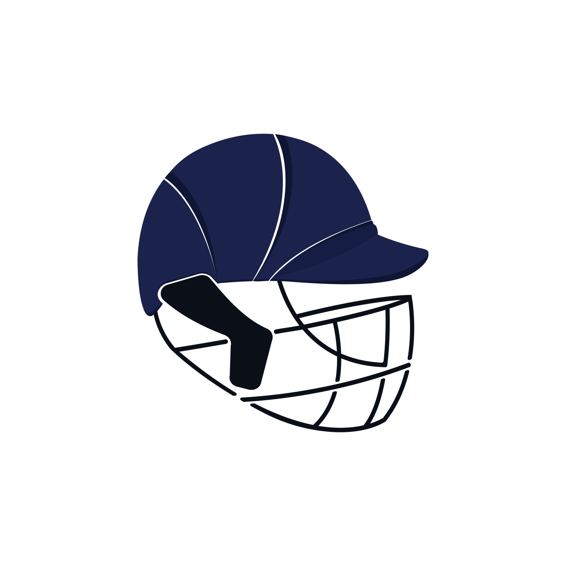 Cricket helmet vector icon design. Creative helmet for Cricket