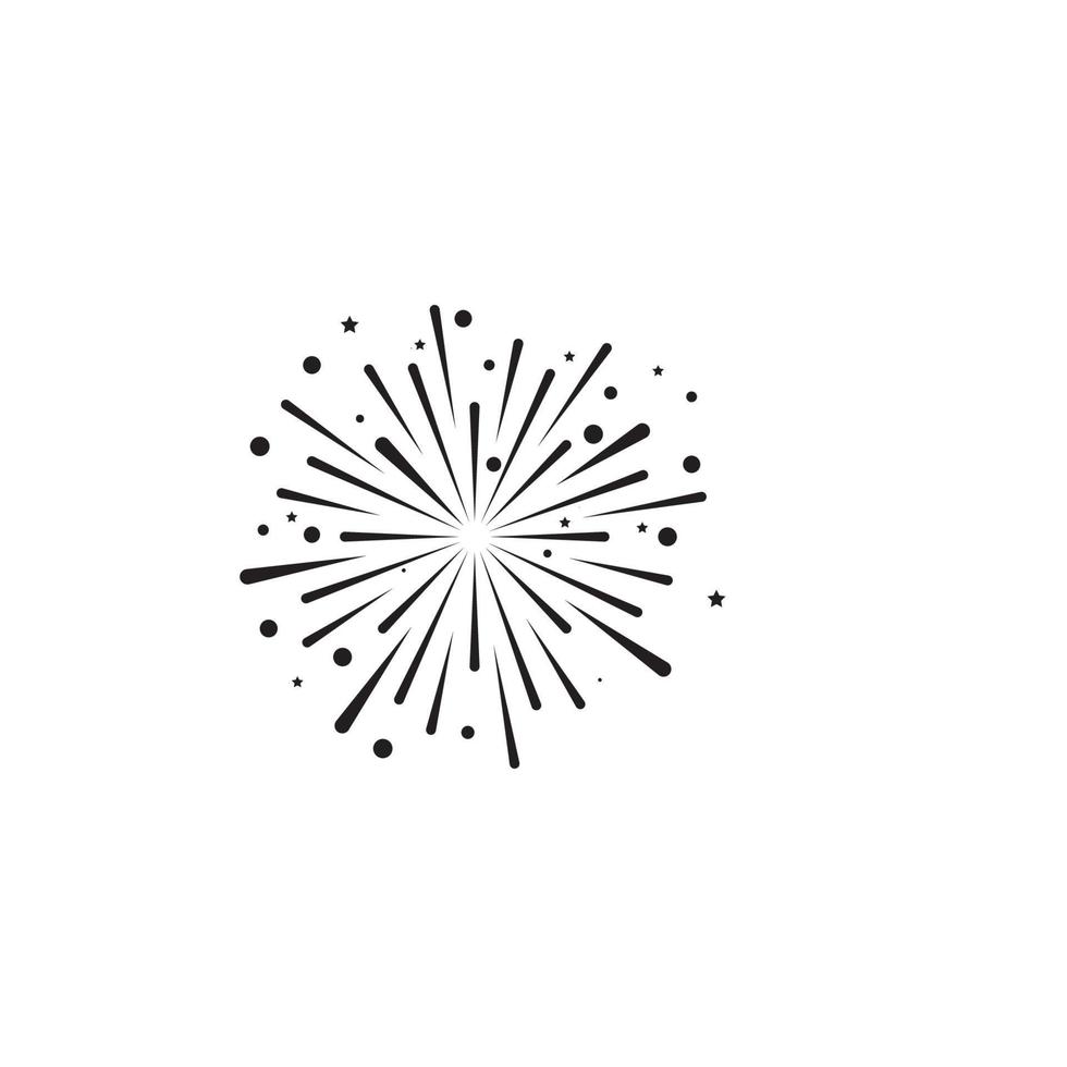 fire work icon Vector Illustration design Logo