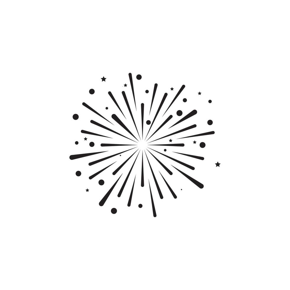 fire work icon Vector Illustration design Logo