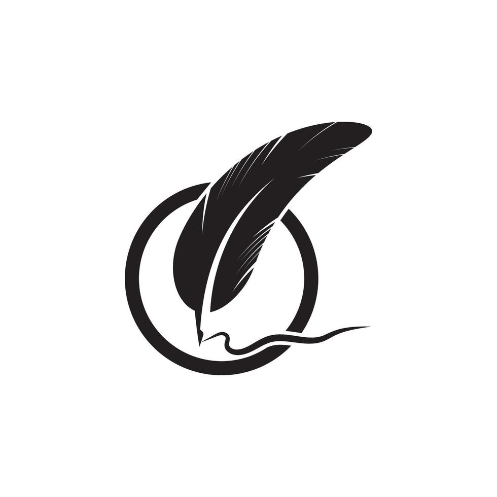 feather icon Vector Illustration design Logo