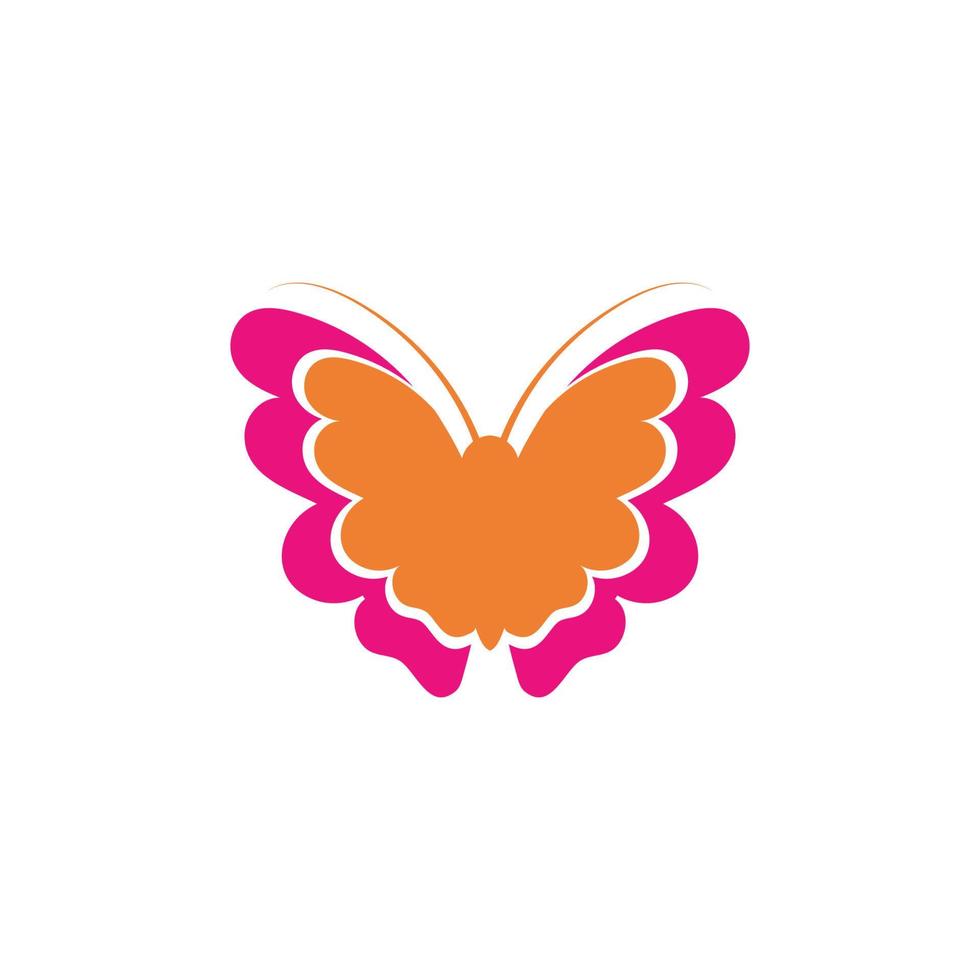 diseño de icono de mariposa de belleza vector