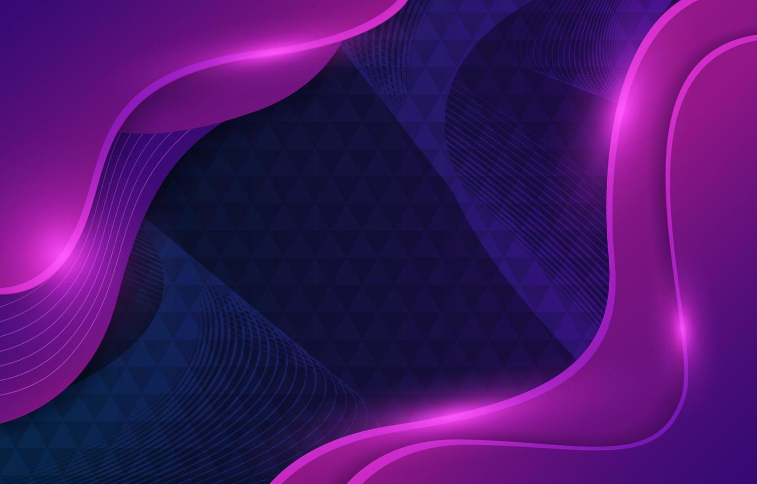 Modern Purple Background with Wavy Lines vector