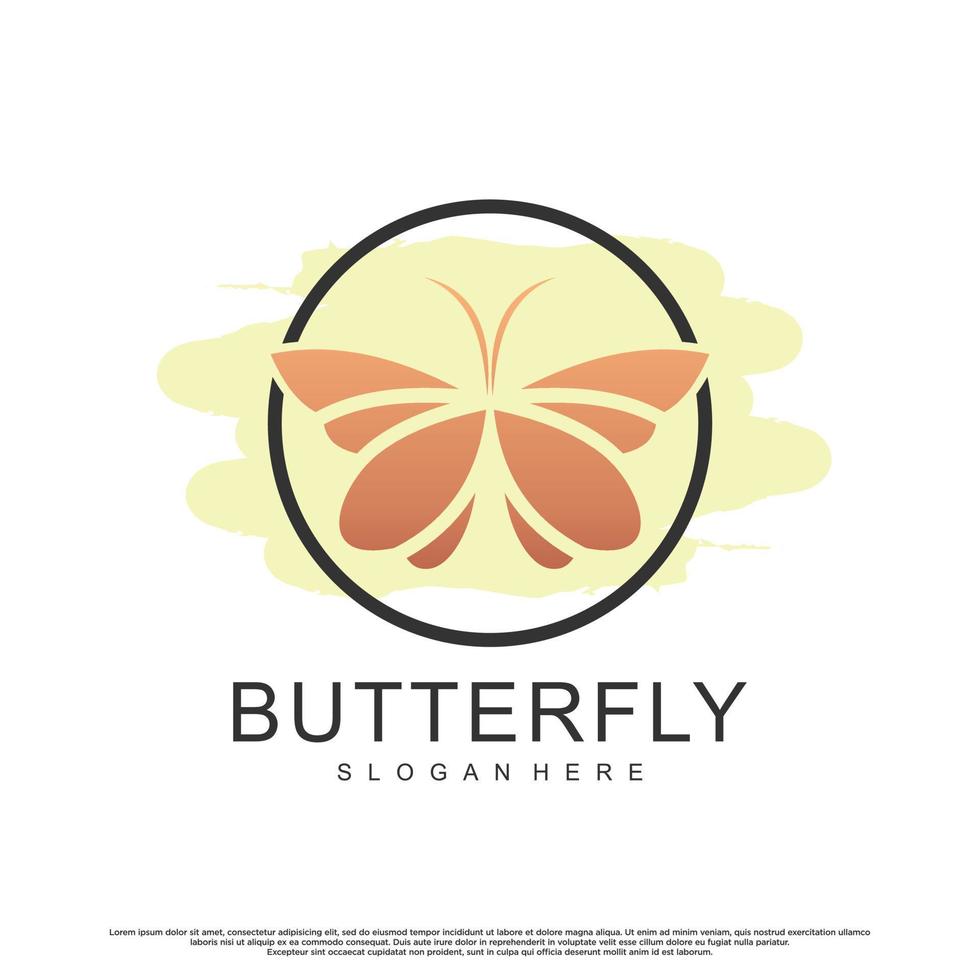 Minimalist icon butterfly or dragonfly logo design with unique concept Premium Vector