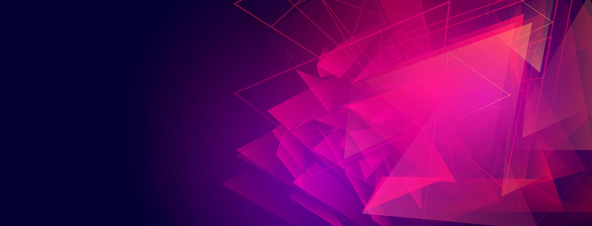 Abstract fractal geometric triangle shape background design. Vector illustration