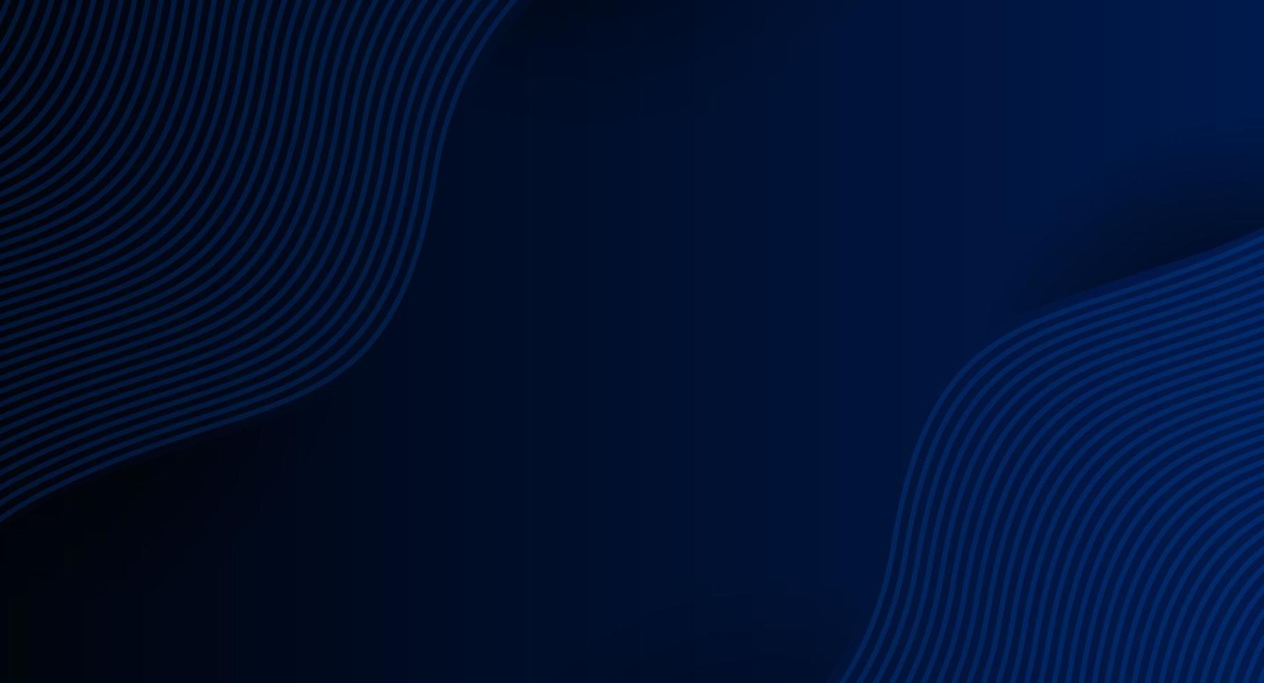 modern wave curve abstract dark blue background, blending curve lines wave. Vector illustration.