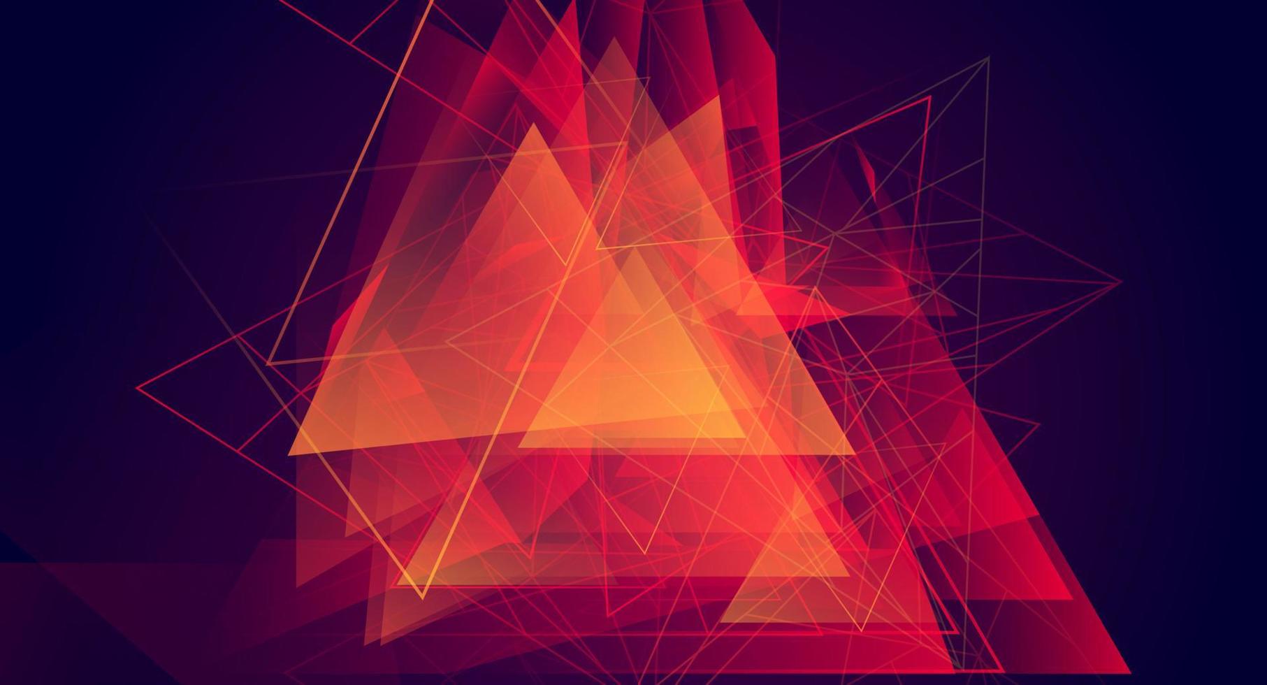 Abstract fractal geometric triangle shape background design. Vector illustration