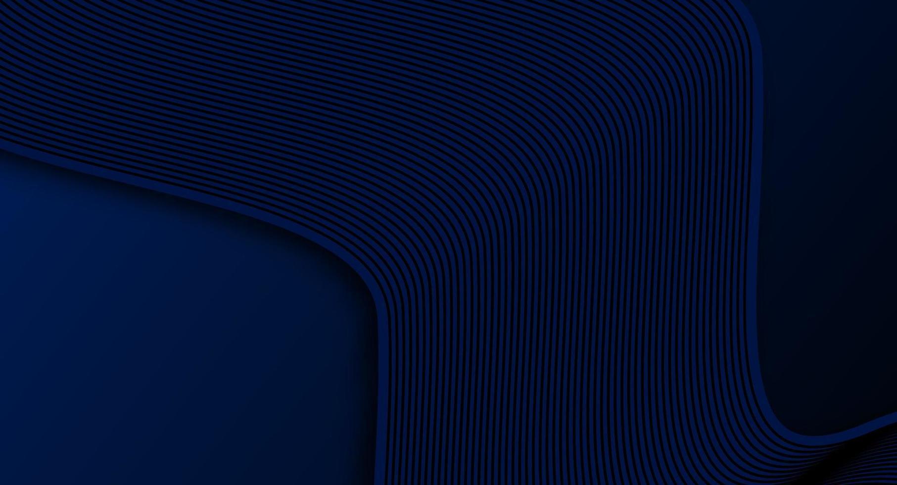 modern wave curve abstract dark blue background, blending curve lines wave. Vector illustration.