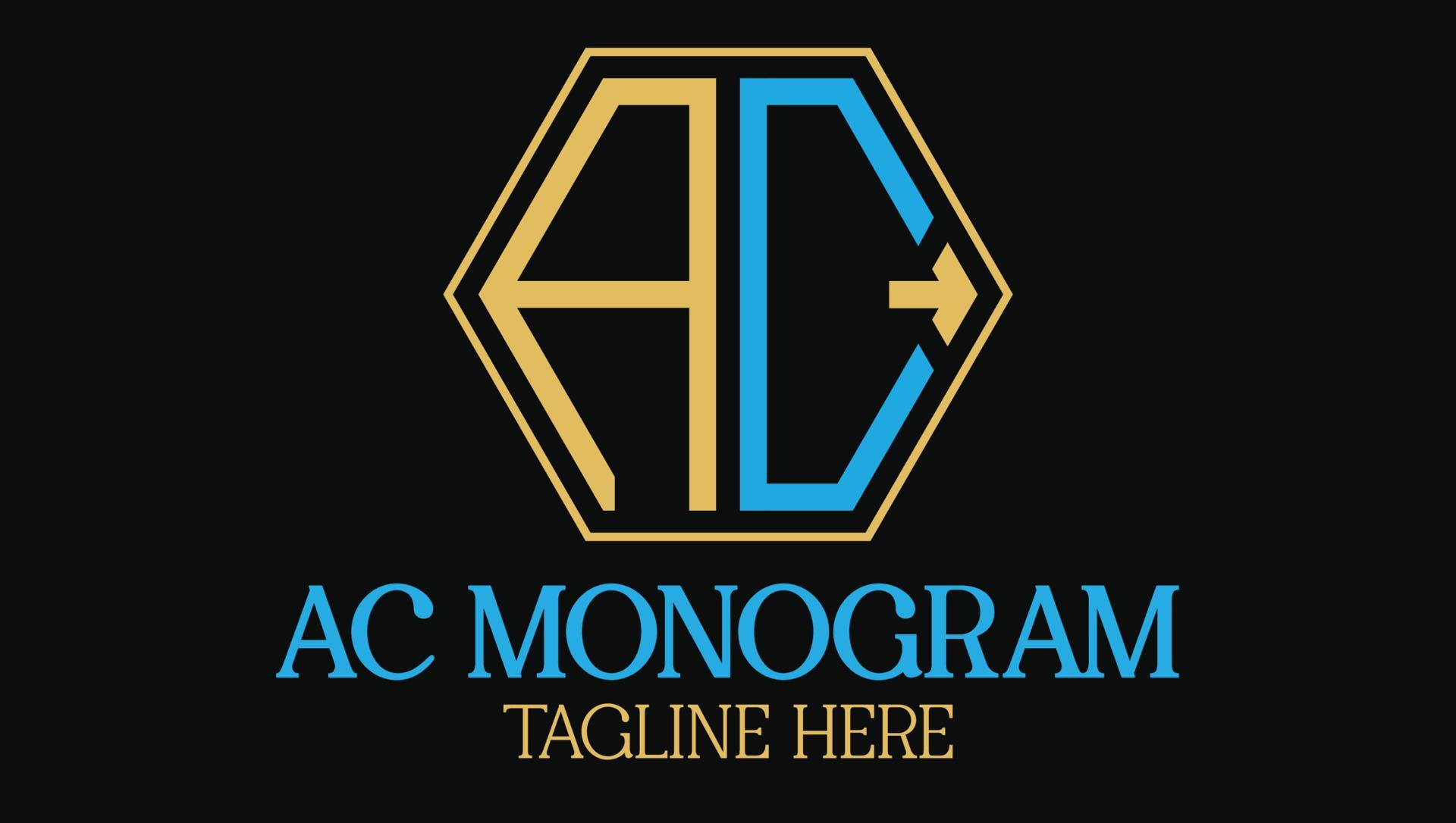 Letters AC Name Initials Modern Minimal Logo Design Template 13076185