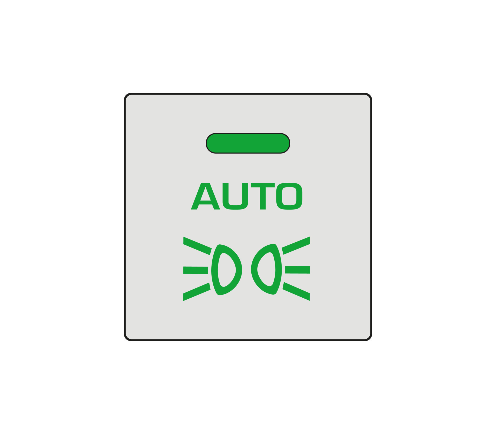 Automobile Automatic daytime running lights fixing button. Car