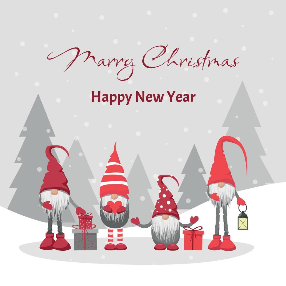 Marry Christmas and Happy New Year vector