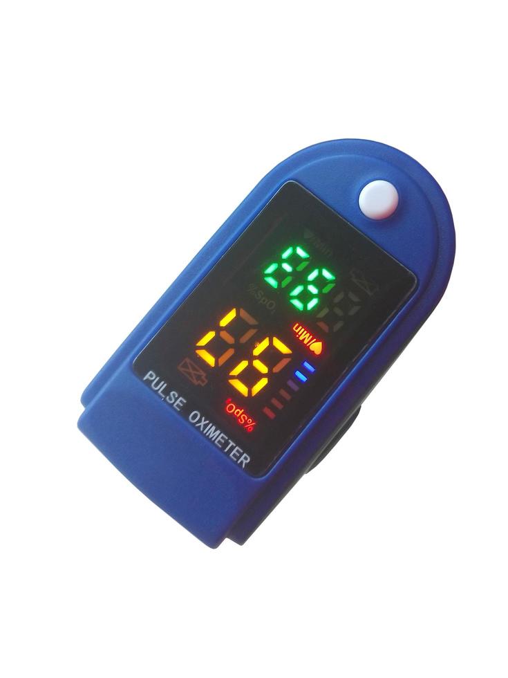 Fingertip pulse oximeter  on a white background photo