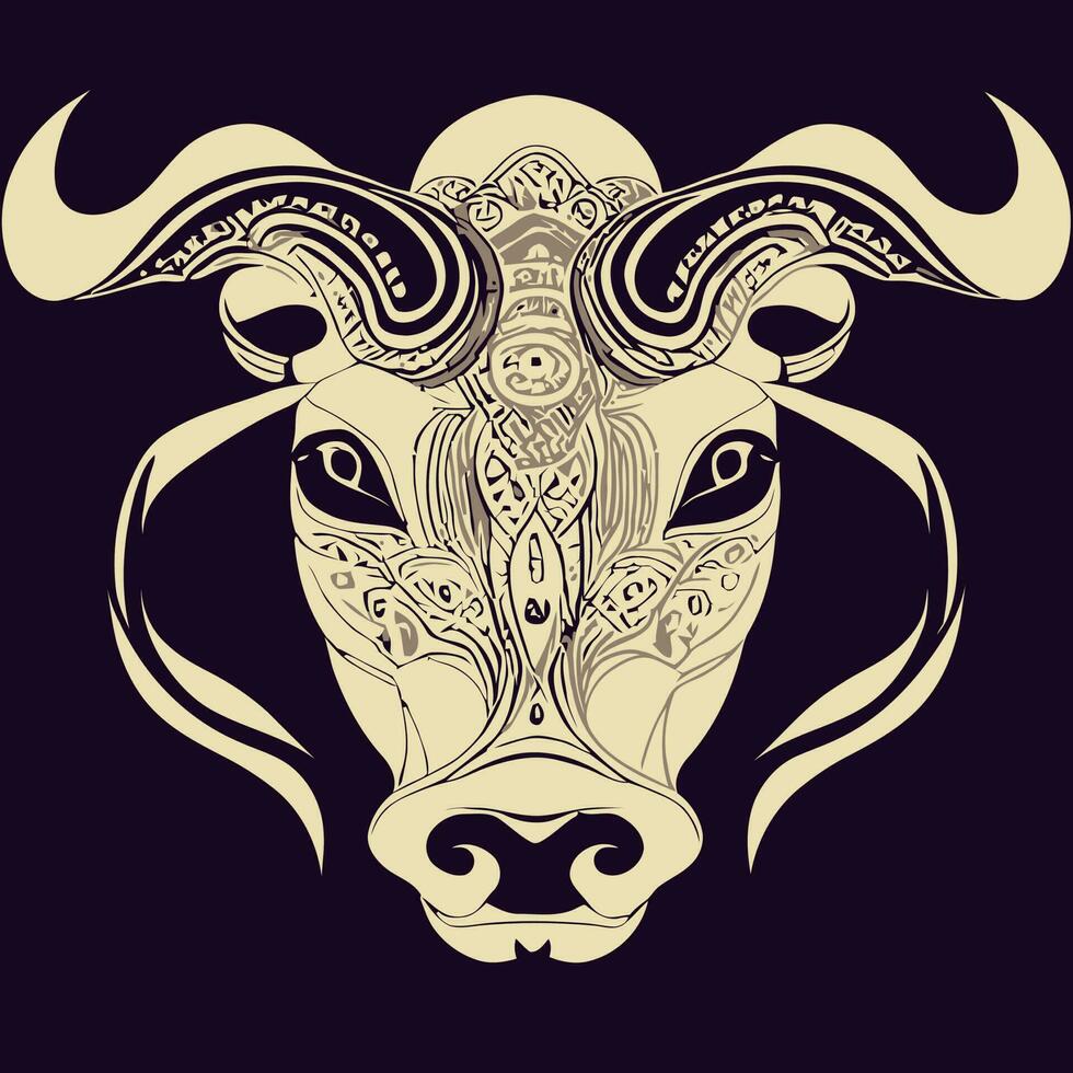 illustration Vector graphic of bull