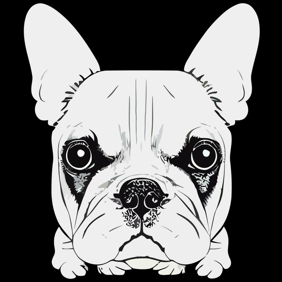 gráfico vectorial de ilustración de bulldog francés bueno para logotipo, icono, mascota, imprimir o personalizar su diseño vector