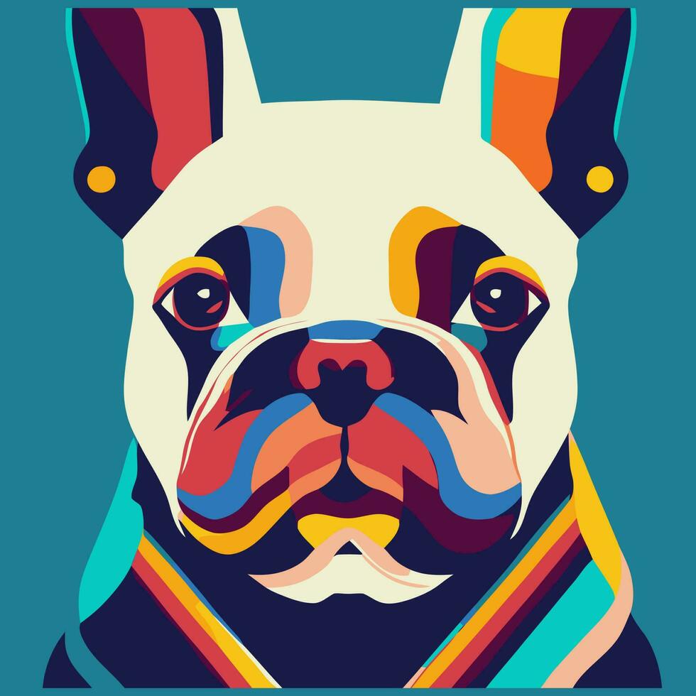 gráfico vectorial de ilustración de bulldog francés bueno para logotipo, icono, mascota, imprimir o personalizar su diseño vector