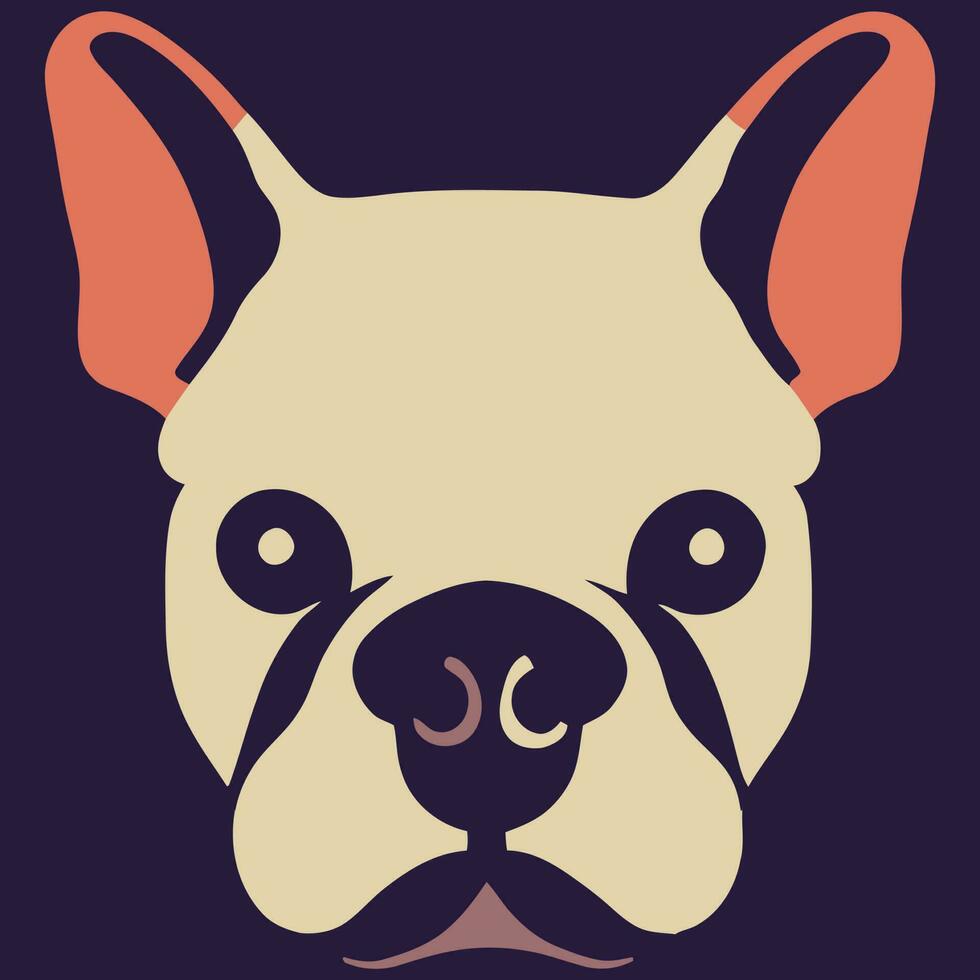 gráfico vectorial ilustrativo de bulldog francés bueno para logotipo, icono, mascota, imprimir o personalizar su diseño vector