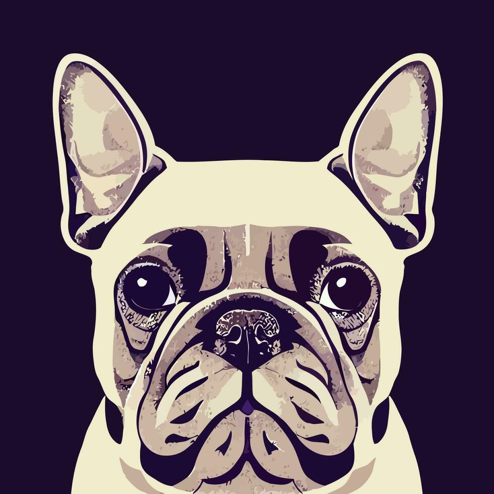 illustration Vector graphic of French bulldog good for logo, icon, mascot, print or customize your design