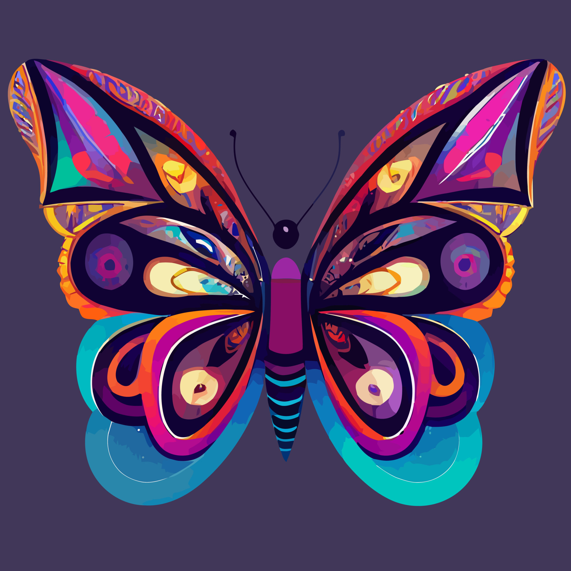 Colourful Butterfly Printable