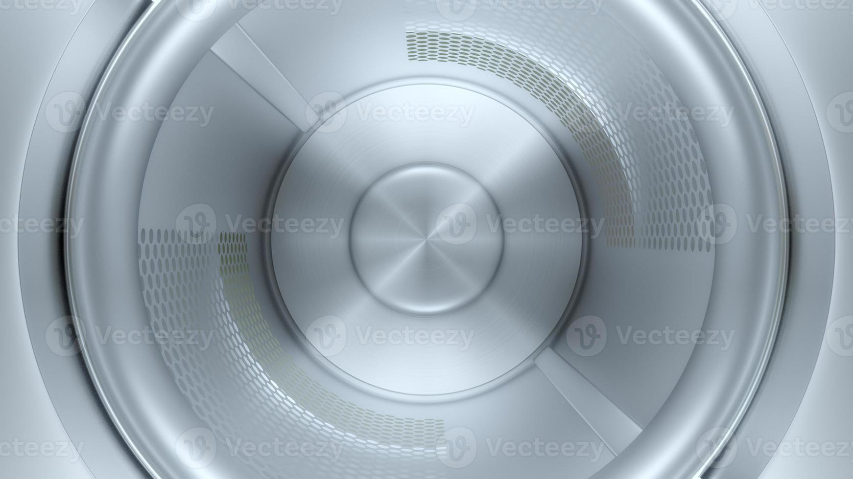 Inside the front load washing machine drum, 3d rendering. photo