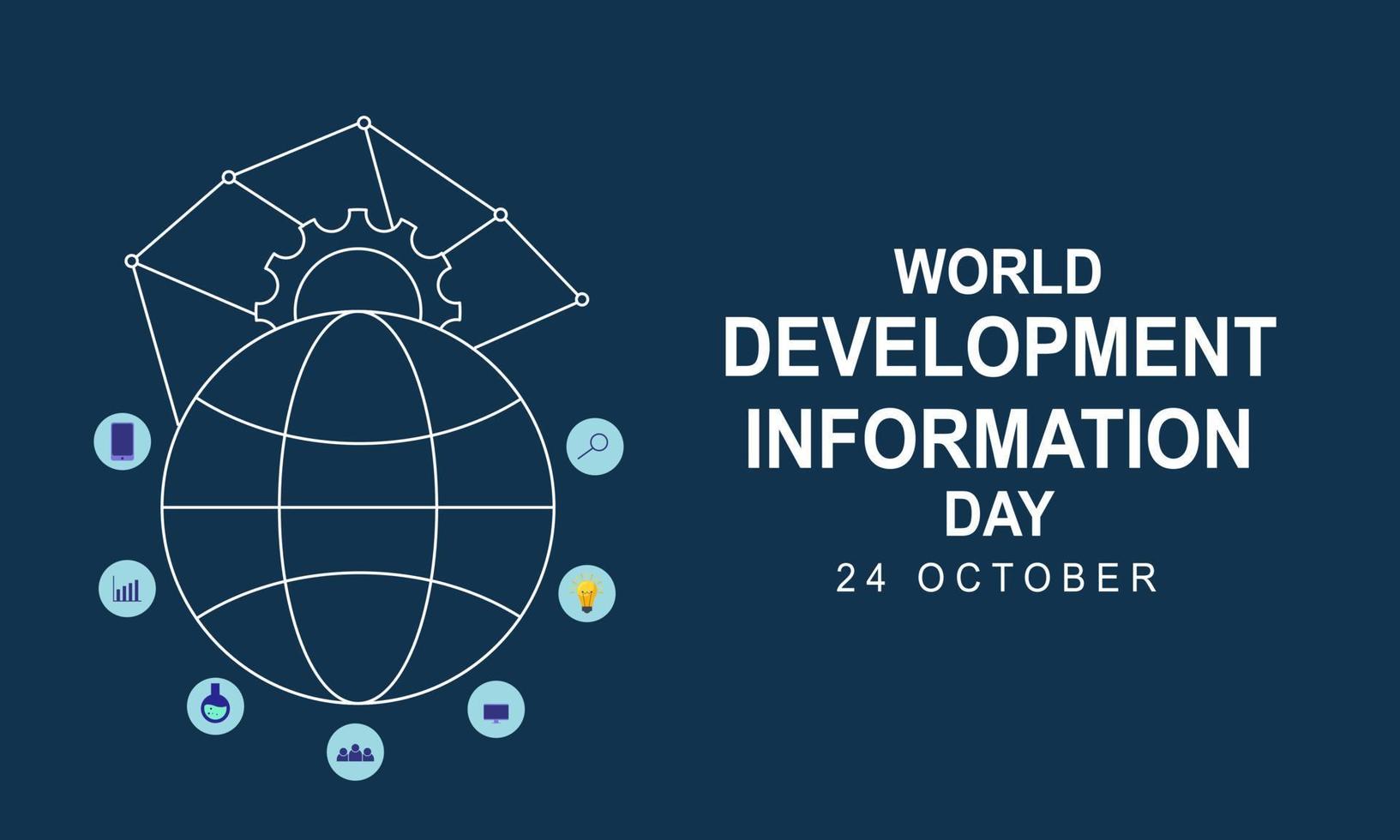 World Development Information Day. Technology Information icon illustration vector