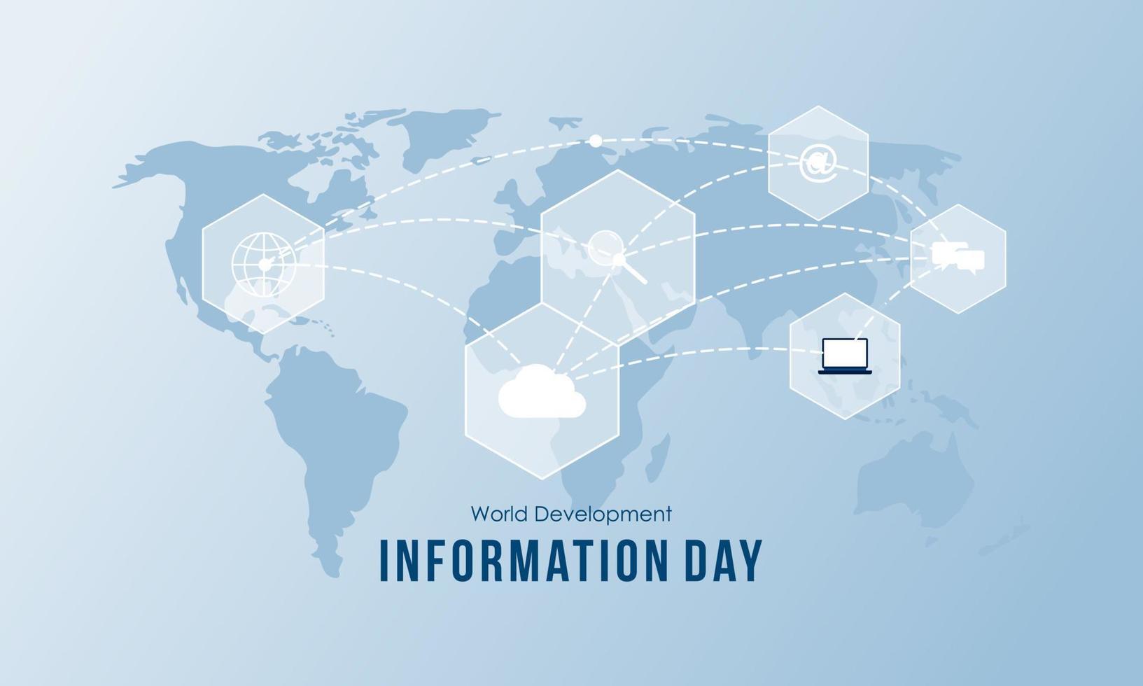 World Development Information Day. Technology Information icon illustration vector
