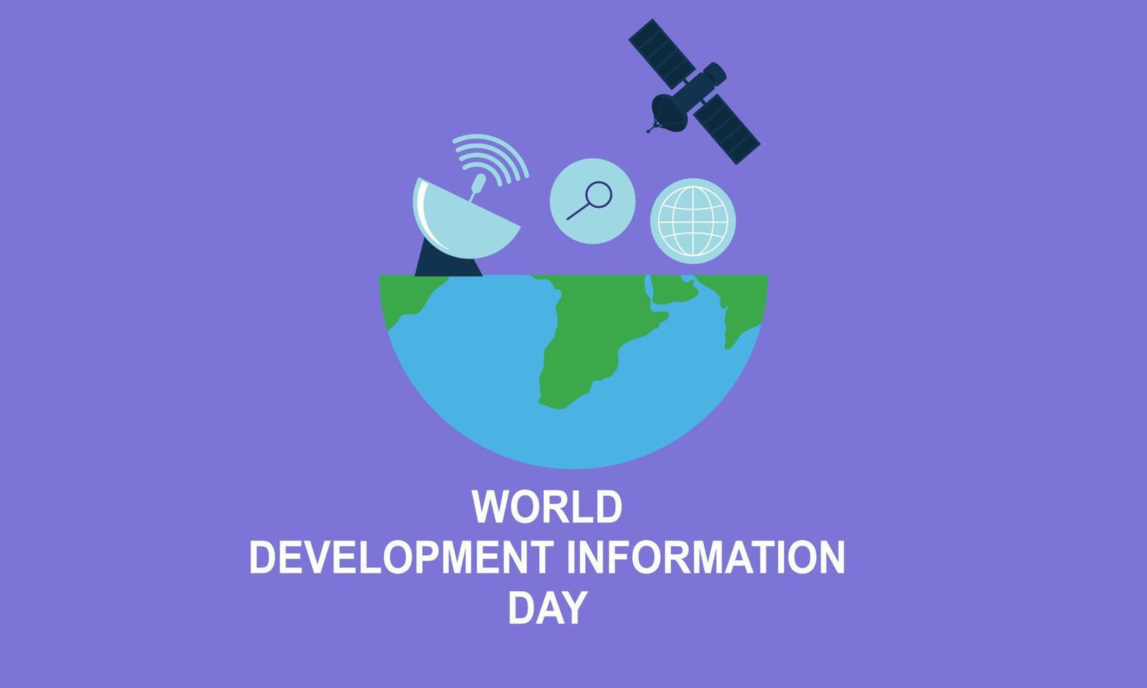 World Development Information Day. Technology Information icon illustration vector