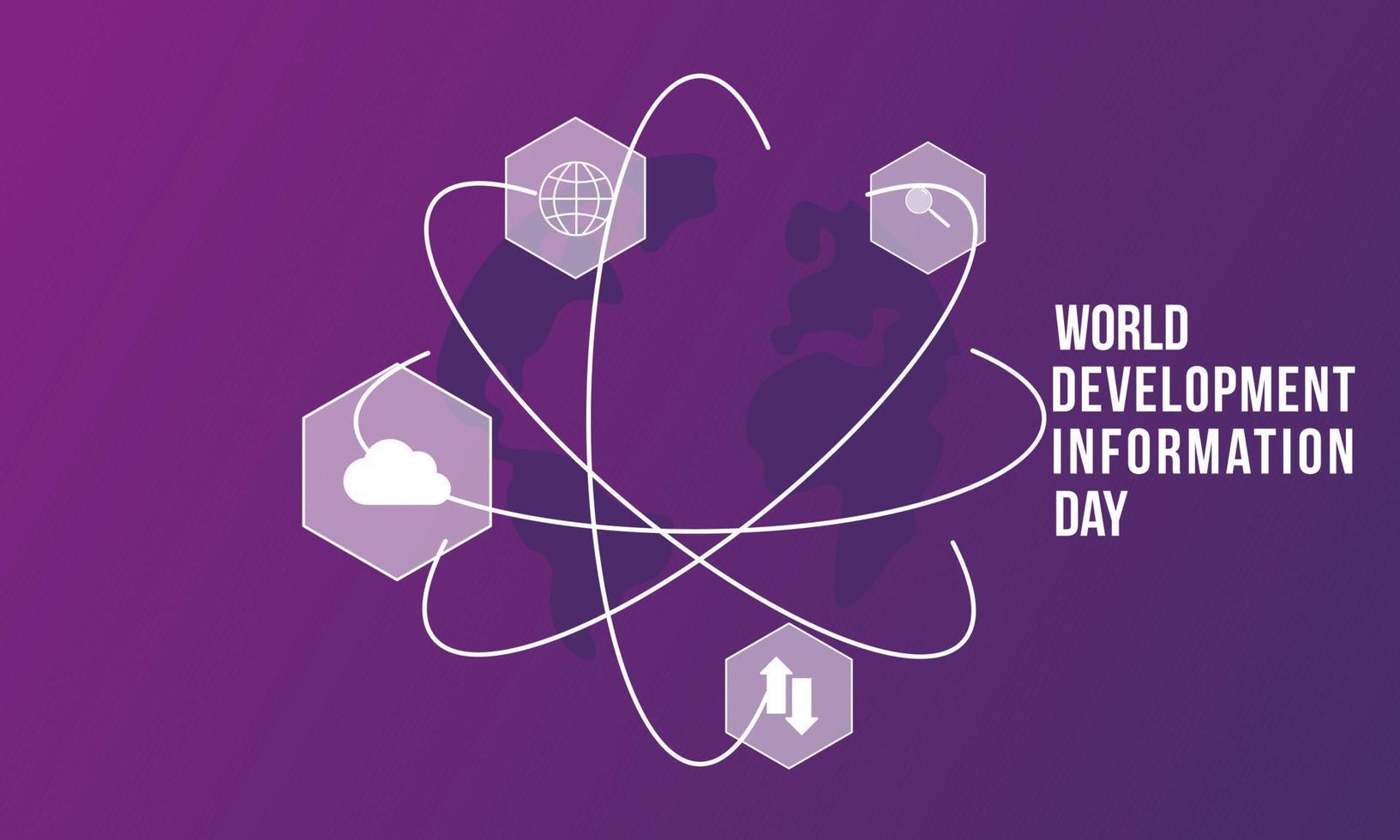 World Development Information Day. Technology Information icon illustration vector