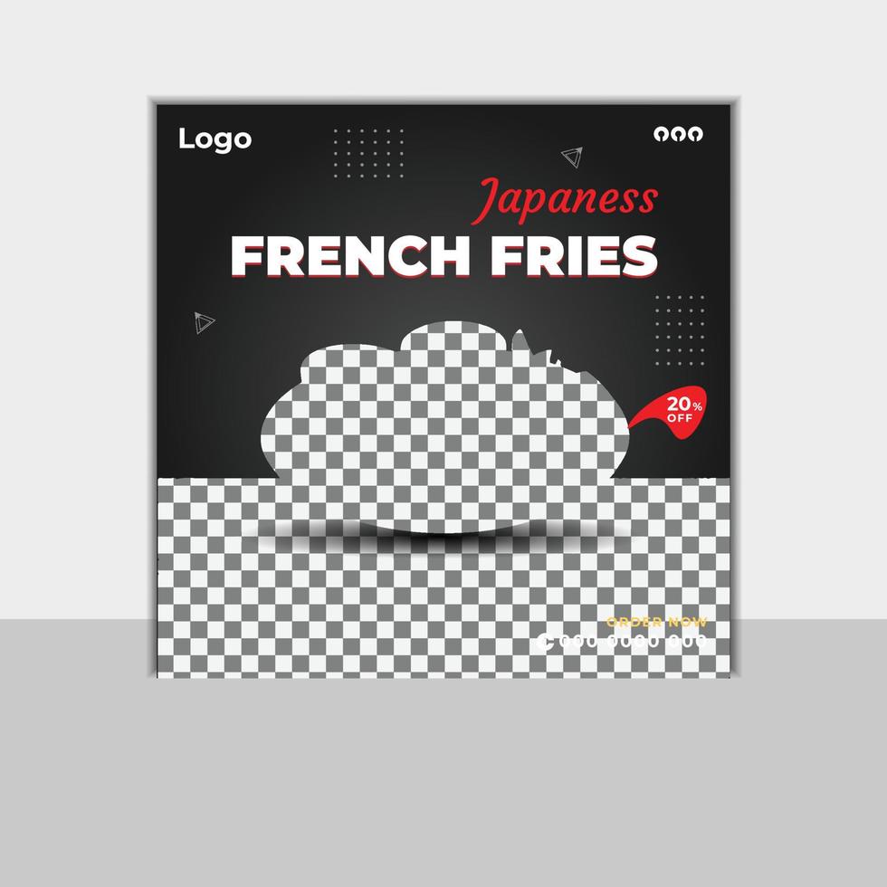 Food Design Template Noodles,Chicken,French fries Vector template,