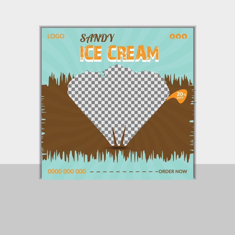 diseño de cartel más atractivo para el cartel único de la compañía de helados vector