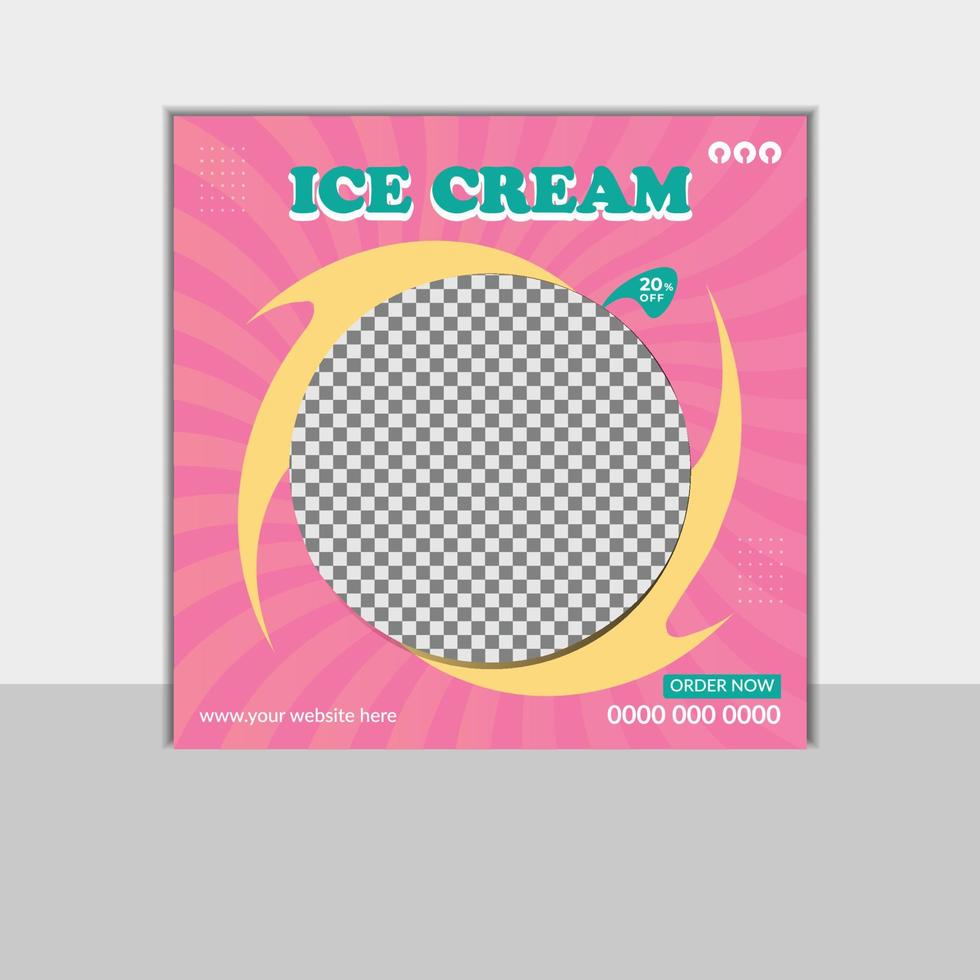 More Attractive Poster design for ice cream company unique poster vector