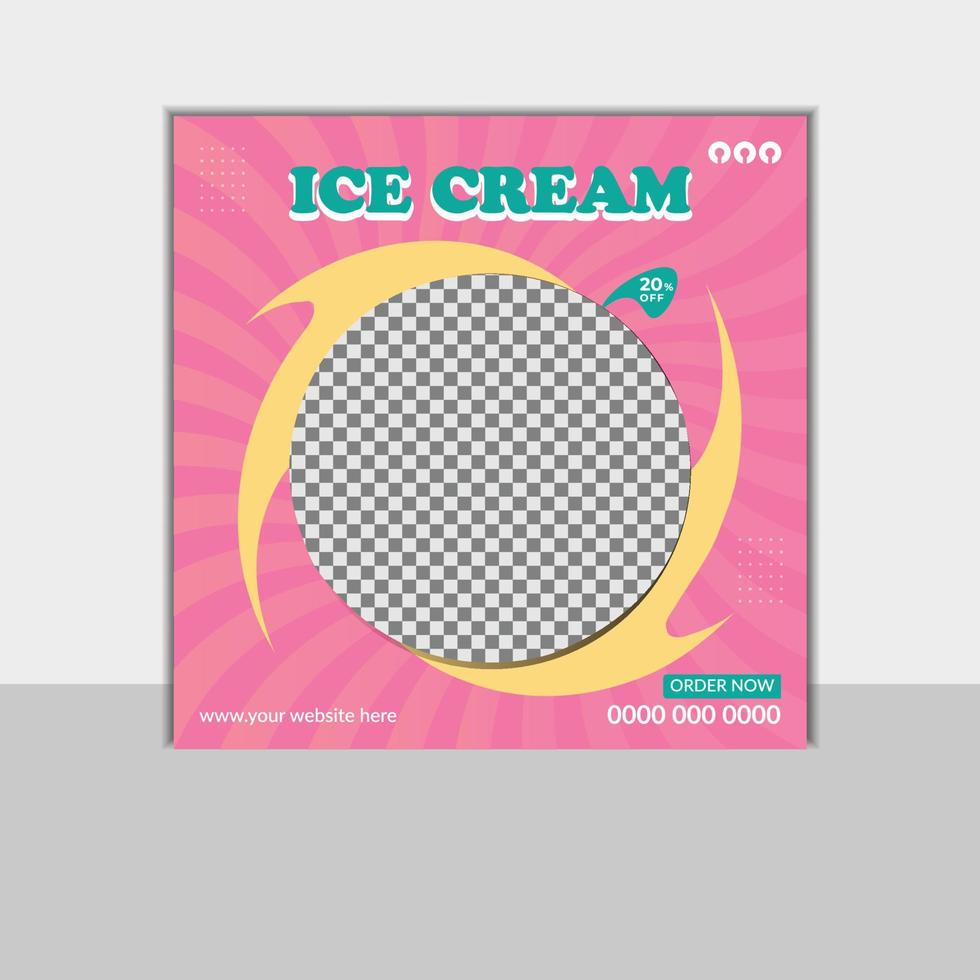 diseño de cartel más atractivo para el cartel único de la compañía de helados vector