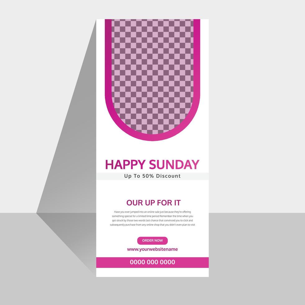 Shop Roll Up Banner Design vector
