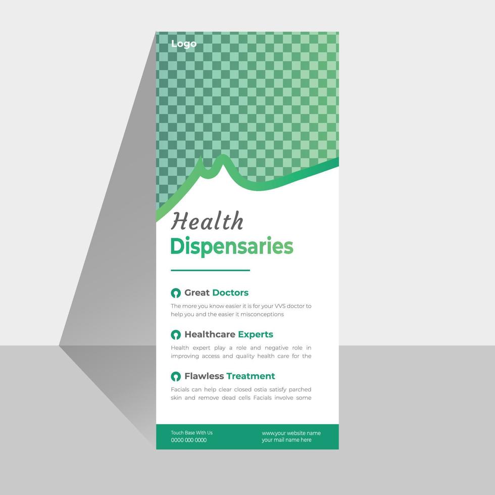 Medial Roll Up Banner Design vector