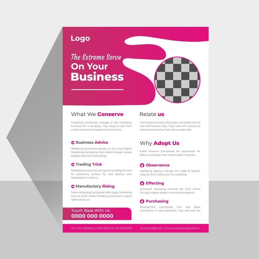 Professional Business Flyer Design Vector