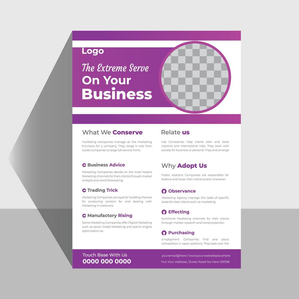 Professional Business Flyer Design Vector