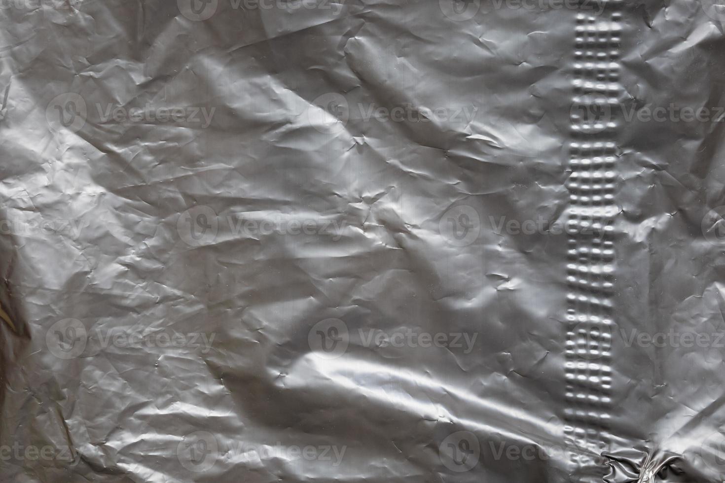 Gray plastic bag texture background close up photo