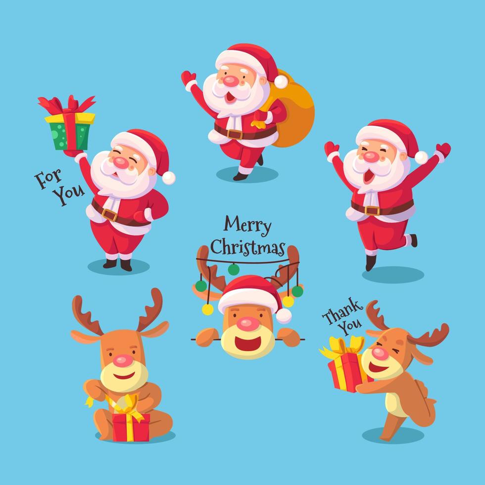 Christmas Chat Sticker Pack vector