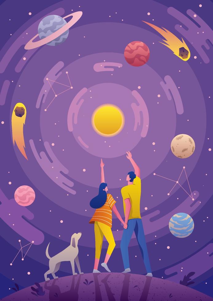 astrología fondo de astronomía vector