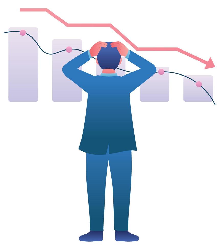 Economic Recession Concept vector