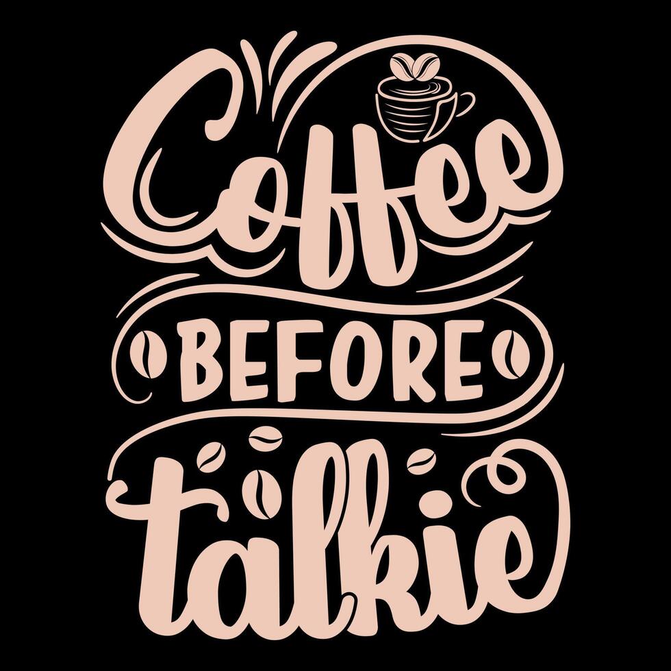 Coffee Cup vector, typography Coffee element, hand drawing coffee cup, coffee beans vector